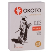 Ультратонкие презервативы OKOTO Ultra Thin - 3 шт. - Sitabella - купить с доставкой в Братске
