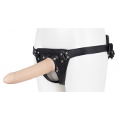 Пустотелый страпон Harness CLASSIC с бандажом - 19,5 см. - LOVETOY (А-Полимер) - купить с доставкой в Братске