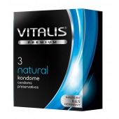 Классические презервативы VITALIS PREMIUM natural - 3 шт. - Vitalis - купить с доставкой в Братске