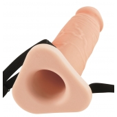 Телесный реалистичный фаллоимитатор с полостью Silicone Hollow Extension - 20 см. - Pipedream - купить с доставкой в Братске