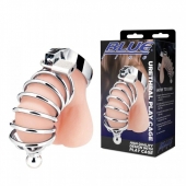 Серебристая клетка для члена Urethral Play Cage - BlueLine - купить с доставкой в Братске