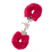 Металлические наручники с красной меховой опушкой METAL HANDCUFF WITH PLUSH RED - Dream Toys - купить с доставкой в Братске