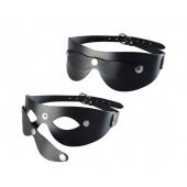 Черная кожаная маска  Новичок - Sitabella - купить с доставкой в Братске