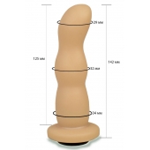 Телесная рельефная насадка Harness - 14,2 см. - LOVETOY (А-Полимер) - купить с доставкой в Братске