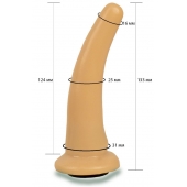 Телесная гладкая насадка Harness - 13,3 см. - LOVETOY (А-Полимер) - купить с доставкой в Братске