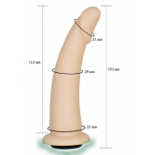 Телесная гладкая насадка-фаллоимитатор Harness - 17 см. - LOVETOY (А-Полимер) - купить с доставкой в Братске