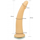 Телесная гладкая насадка-фаллоимитатор Harness - 20 см. - LOVETOY (А-Полимер) - купить с доставкой в Братске