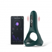 Изумрудное виброкольцо Magic Motion Rise с подхватом мошонки - Magic Motion - в Братске купить с доставкой
