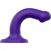 Фиолетовый фаллоимитатор-насадка Strap-On-Me Dildo Dual Density size S - 17 см. - Strap-on-me - купить с доставкой в Братске