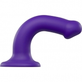 Фиолетовый фаллоимитатор-насадка Strap-On-Me Dildo Dual Density size M - 18 см. - Strap-on-me - купить с доставкой в Братске