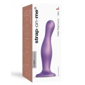 Фиолетовая насадка Strap-On-Me Dildo Plug Curvy size L - Strap-on-me - купить с доставкой в Братске