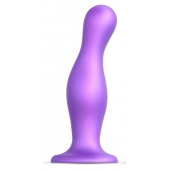 Фиолетовая насадка Strap-On-Me Dildo Plug Curvy size L - Strap-on-me - купить с доставкой в Братске