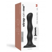 Черная насадка Strap-On-Me Dildo Geisha Balls size M - Strap-on-me - купить с доставкой в Братске