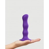 Фиолетовая насадка Strap-On-Me Dildo Geisha Balls size M - Strap-on-me - купить с доставкой в Братске