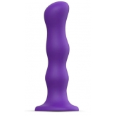 Фиолетовая насадка Strap-On-Me Dildo Geisha Balls size M - Strap-on-me - купить с доставкой в Братске