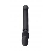 Черный безремневой вибрострапон Silicone Bendable Strap-On - size XL - Strap-on-me - купить с доставкой в Братске