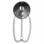 Утяжка для мошонки из искусственной кожи с цепочками PARACHUTE BALL STRETCHER - BlueLine - купить с доставкой в Братске