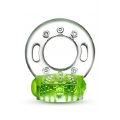 Зеленое эрекционное виброкольцо Arouser Vibrating C-Ring - Blush Novelties - в Братске купить с доставкой