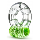 Зеленое эрекционное виброкольцо Arouser Vibrating C-Ring - Blush Novelties - в Братске купить с доставкой