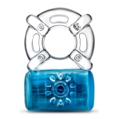 Синее эрекционное виброкольцо Pleaser Rechargeable C-Ring - Blush Novelties - в Братске купить с доставкой