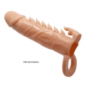 Телесная удлиняющая насадка Penis Sleeve Emmitt - 17 см. - Baile - в Братске купить с доставкой