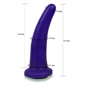 Фиолетовая гладкая изогнутая насадка-плаг - 13,3 см. - LOVETOY (А-Полимер) - купить с доставкой в Братске