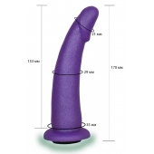 Фиолетовая гладкая изогнутая насадка-плаг - 17 см. - LOVETOY (А-Полимер) - купить с доставкой в Братске