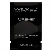 Крем для массажа и мастурбации Wicked Stroking and Massage Creme - 3 мл. - Wicked - купить с доставкой в Братске