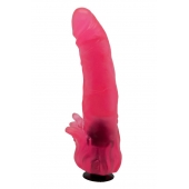 Розовая насадка для страпона с клиторальными лепестками - 18,5 см. - LOVETOY (А-Полимер) - купить с доставкой в Братске