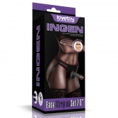 Женский темнокожий страпон Easy Strapon Set 7 Inch - 18 см. - Lovetoy - купить с доставкой в Братске