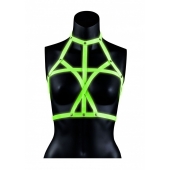 Портупея Bra Harness с неоновым эффектом - размер L-XL - Shots Media BV - купить с доставкой в Братске