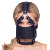 Черный намордник с кляпом-шаром Head Harness With A Gag - Orion - купить с доставкой в Братске