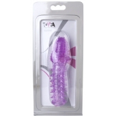 Фиолетовая насадка, удлиняющая половой член - 13,5 см. - Toyfa Basic - в Братске купить с доставкой