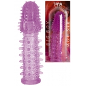 Фиолетовая насадка, удлиняющая половой член - 13,5 см. - Toyfa Basic - в Братске купить с доставкой