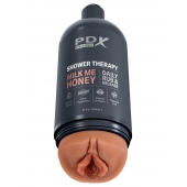 Мастурбатор-вагина цвета карамели Shower Therapy Milk Me Honey - Pipedream - в Братске купить с доставкой