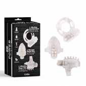 Набор из 3 прозрачных эрекционных колец с вибрацией Teasers Ring Kit - Chisa - в Братске купить с доставкой