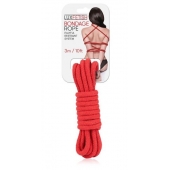 Красная хлопковая веревка для связывания - 3 м. - Lux Fetish - купить с доставкой в Братске