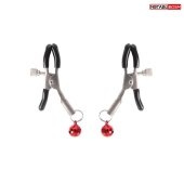 Серебристые зажимы на соски с шариками - Notabu - купить с доставкой в Братске Серебристые зажимы на соски с шариками - Notabu - купить с доставкой в Братске