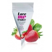 Съедобное согревающее массажное масло Love Me Tender Strawberry с ароматом клубники - 10 мл. - Love to Love - купить с доставкой в Братске