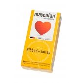Презервативы с колечками и пупырышками Masculan Ribbed+Dotted - 10 шт. - Masculan - купить с доставкой в Братске
