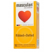 Презервативы с колечками и пупырышками Masculan Ribbed+Dotted - 10 шт. - Masculan - купить с доставкой в Братске