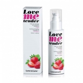 Съедобное согревающее массажное масло Love Me Tender Strawberry с ароматом клубники - 100 мл. - Love to Love - купить с доставкой в Братске