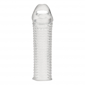 Текстурированная насадка на пенис Clear Textured Penis Enhancing Sleeve Extension - 16,5 см. - BlueLine - в Братске купить с доставкой