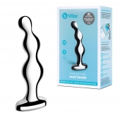 Стальной анальный фаллоимитатор для простаты Stainless Steel Anal Beads - 13 см. - b-Vibe - в Братске купить с доставкой
