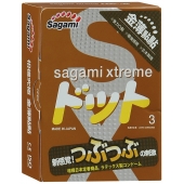 Презервативы Sagami Xtreme FEEL UP с точечной текстурой и линиями прилегания - 3 шт. - Sagami - купить с доставкой в Братске