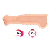 Телесная фантазийная насадка на член Cock Sleeve Size L - KOKOS - в Братске купить с доставкой