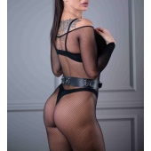 Черный кожаный пояс Sex Game - БДСМ Арсенал - купить с доставкой в Братске