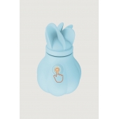 Голубой стимулятор клитора с 5 насадками Caress - Adrien Lastic в Братске Голубой стимулятор клитора с 5 насадками Caress - Adrien Lastic