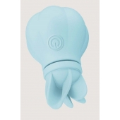 Голубой стимулятор клитора с 5 насадками Caress - Adrien Lastic в Братске Голубой стимулятор клитора с 5 насадками Caress - Adrien Lastic