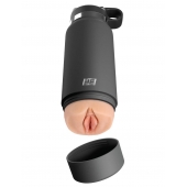 Серый мастурбатор в виде бутылки F*ck Flask - Pipedream - в Братске купить с доставкой